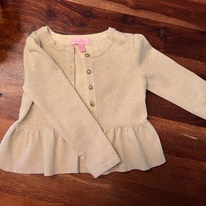 Toddler Lily Pulitzer gold sweater